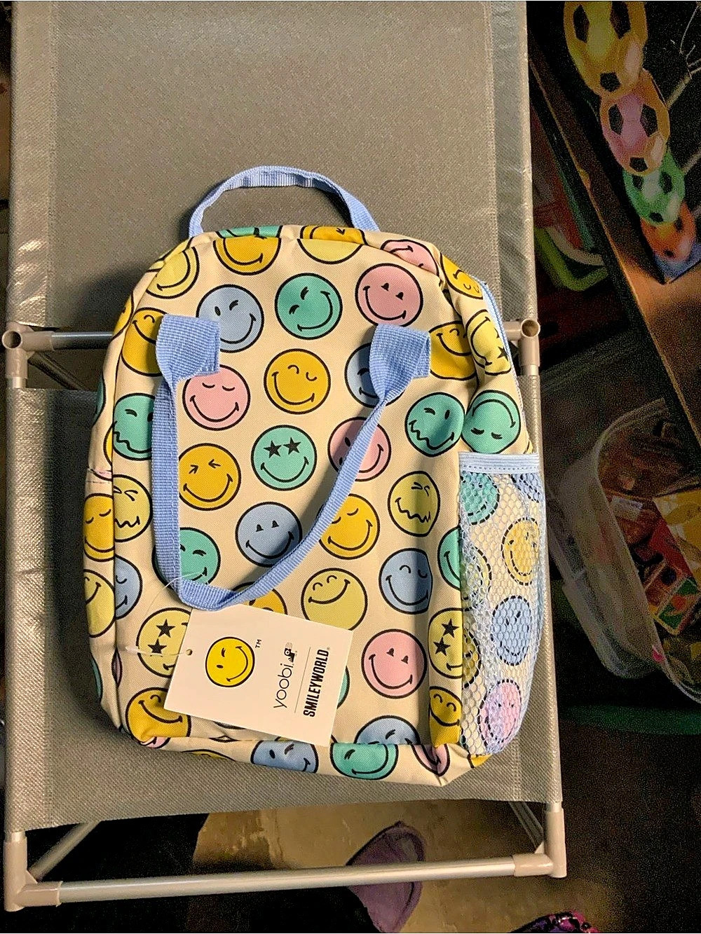 Yoobi x Smileyworld Lunch Bag SmileyWorld Print Yellow & Blue